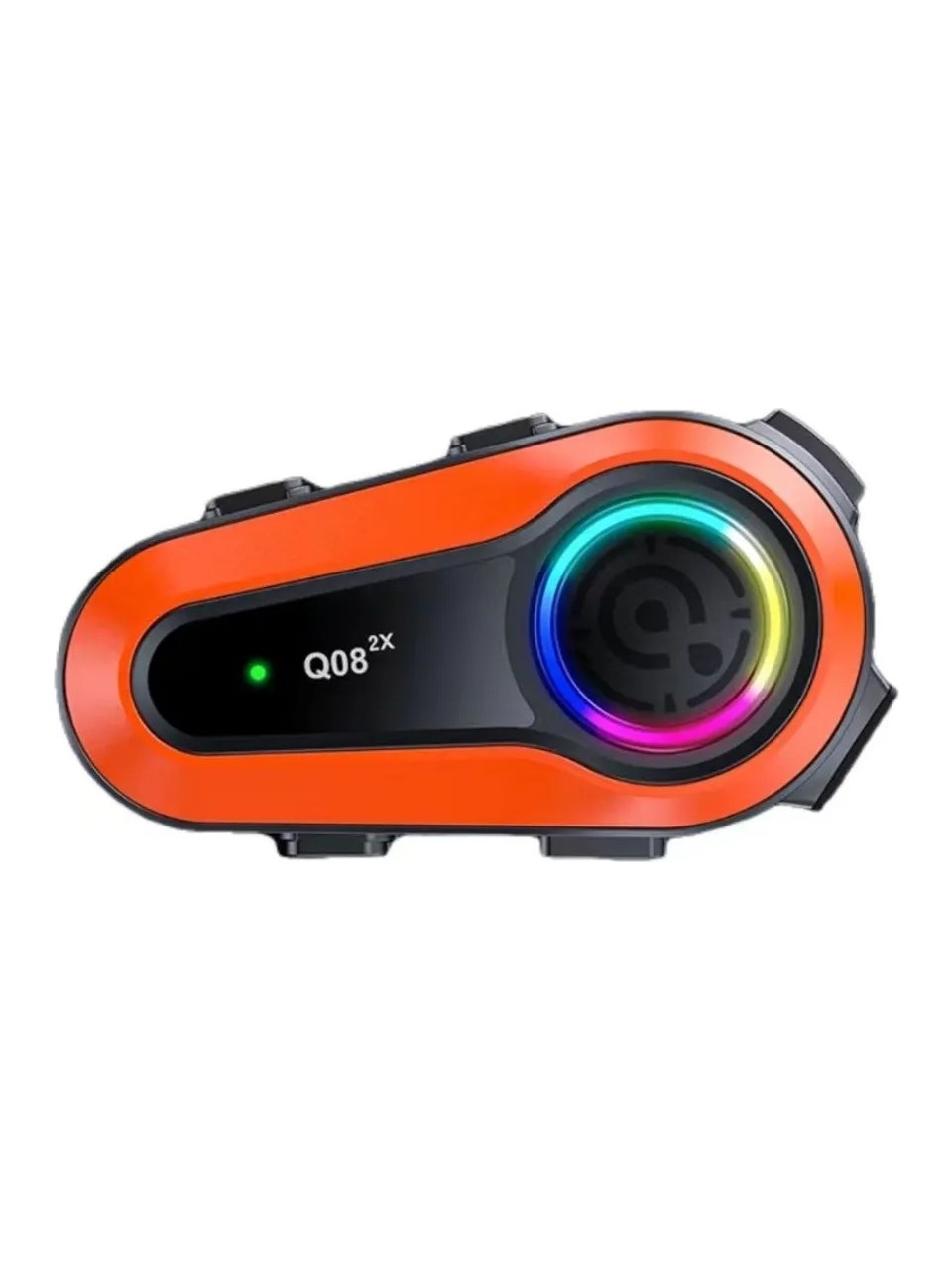 Bilişim Burada Q08-2X Rgb Işıklı Intercom 2 Kişi Bağlantılı 1000MAH Motosiklet Bluetooth Kulaklık Seti